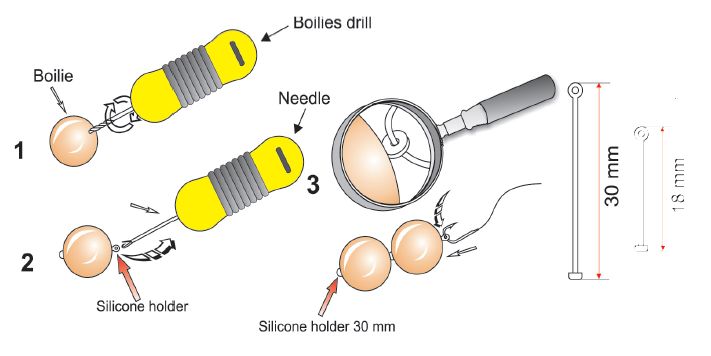 Masalo fiksatorius Extra Carp Silicone Boilie Holder 18 mm – 24vnt.