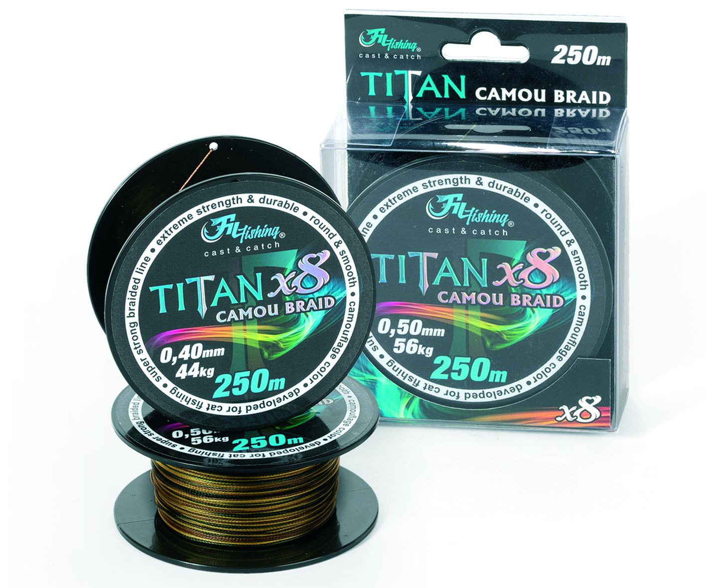 Pintas valas Filfishing Titan Camou Braid 250m