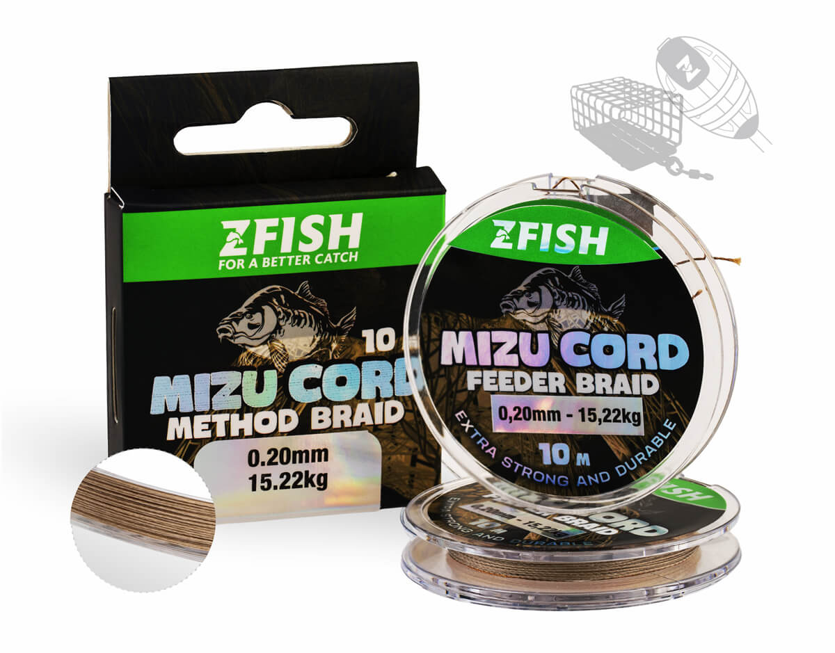ZFISH MizuCord method fiderinis pintas valas, 10 m ritė