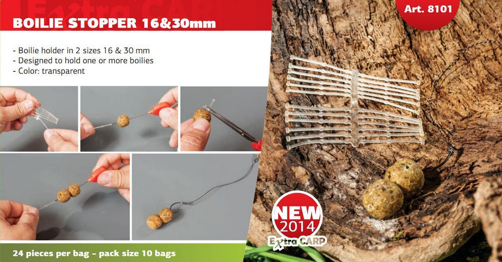 Masalo fiksatorius Extra Carp Boilie Stopper 16-30mm - 24vnt.