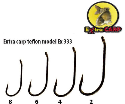 Extra Carp tefloniniai kabliukai serija Ex 333