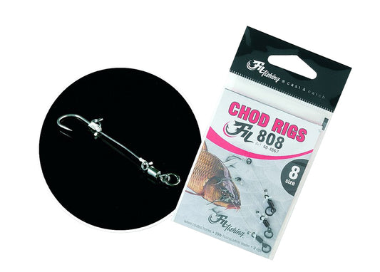 FILFISHING chod sistema FIL808 su kabliuku ir fluorokarbono pavadėliu