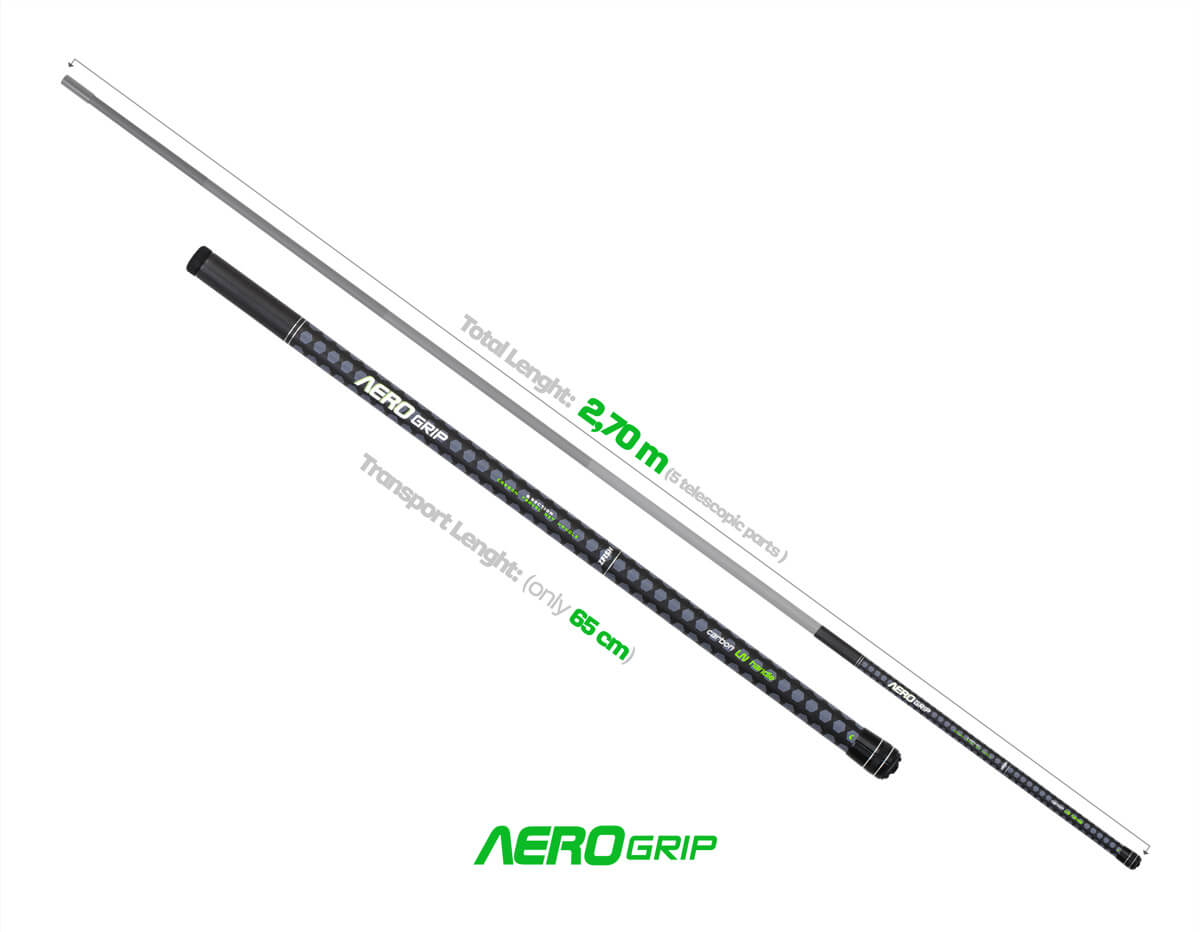ZFISH Aero Grip kelioninė graibšto rankena 2.70m