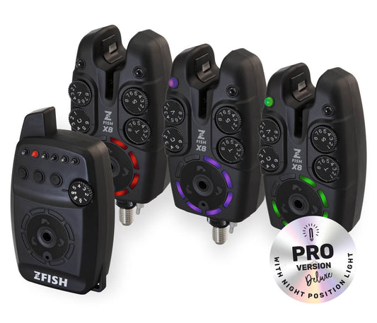 ZFISH Zx8 PRO kibimo signalizatorių rinkinys 3+1