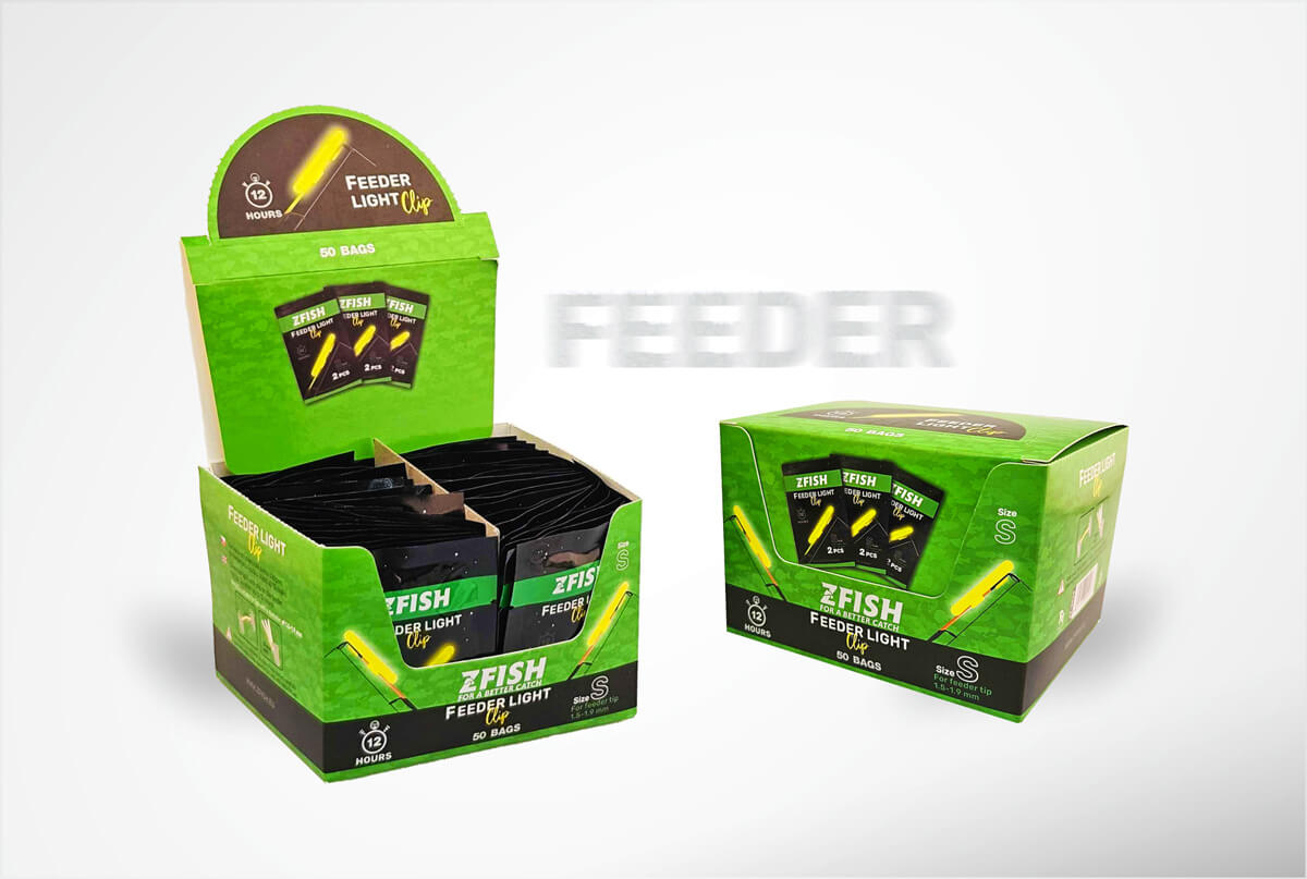 Zfish cheminis šviesos strypelis ir viršūnės laikiklis 2 vnt