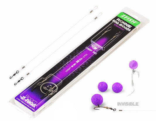 ZFISH Crimped Ronnie Rig BOOM 18cm 30lbs pavadėlis