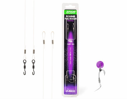 ZFISH Crimped Ronnie Rig BOOM 18cm 30lbs pavadėlis