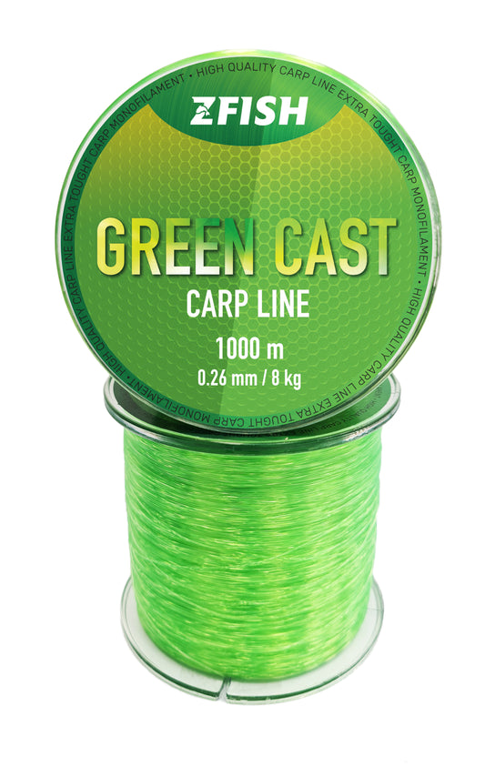 Karpinis valas ZFISH Green Cast 1000m fluorescentinės žalios spalvos