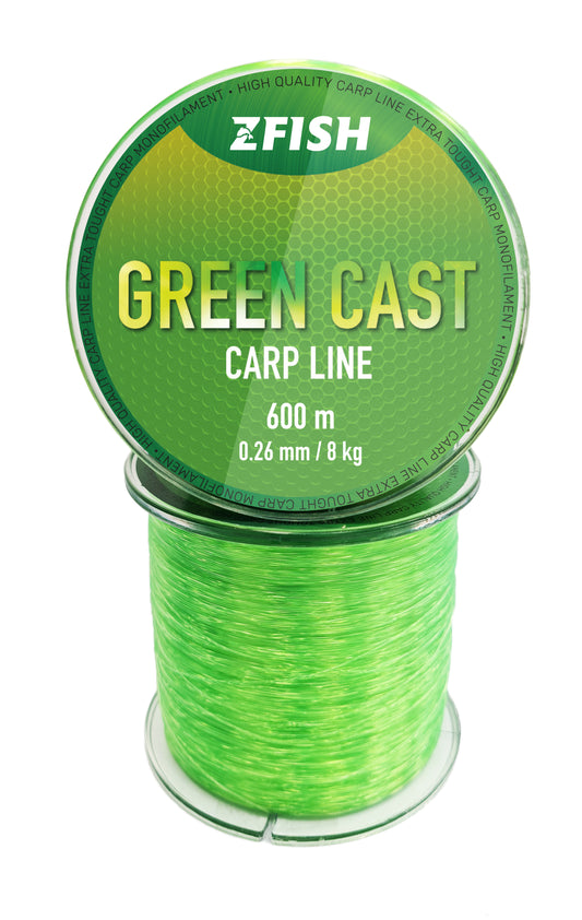 ZFISH Green Cast karpinis valas 600m fluorescentinės žalios spalvos ritė