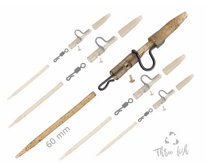 ZFISH Heavy Duty klipsų rinkinys su smeigtukais 60 mm