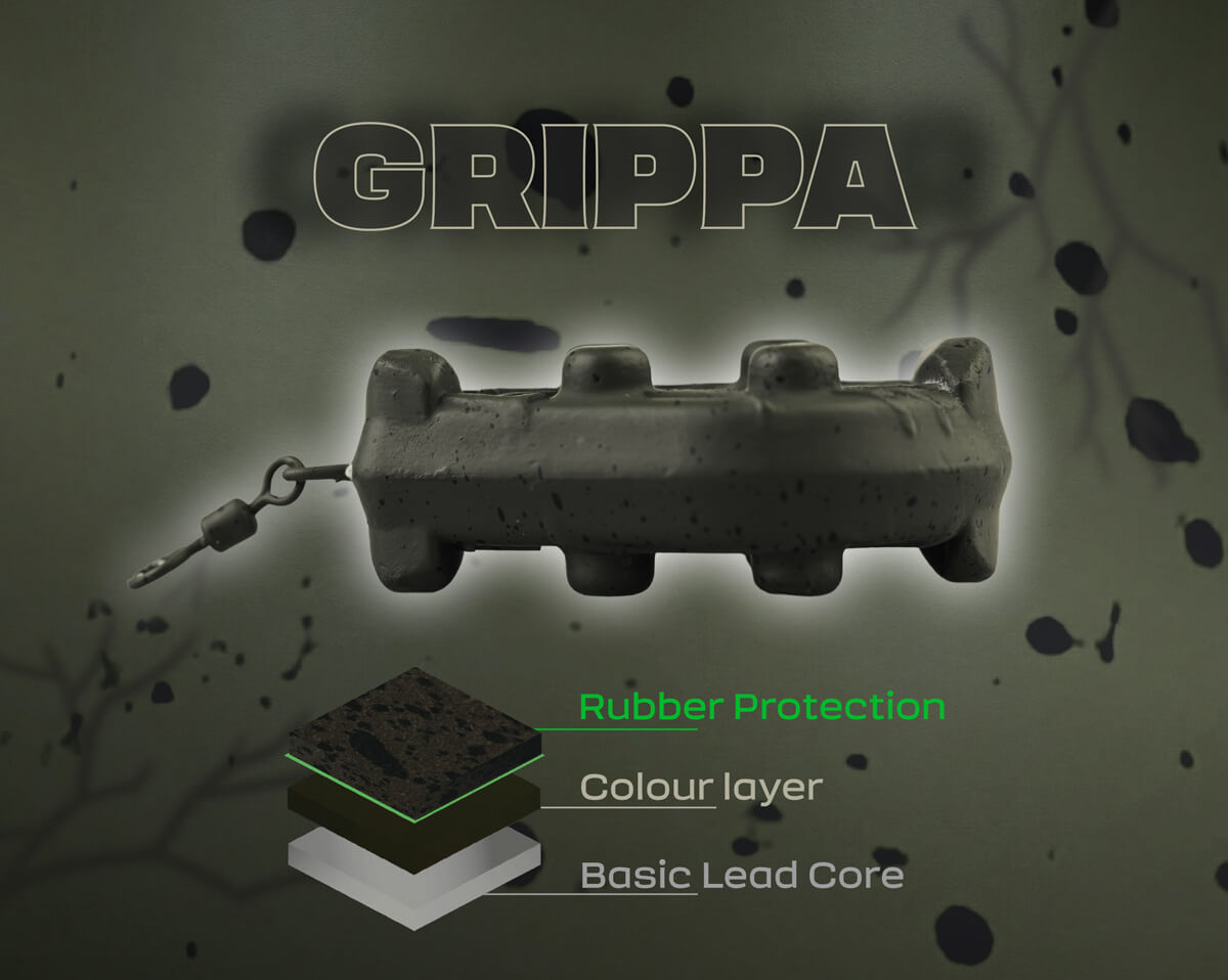 Guma padengtas ZFISH Lead Grippa svarelis iš arti
