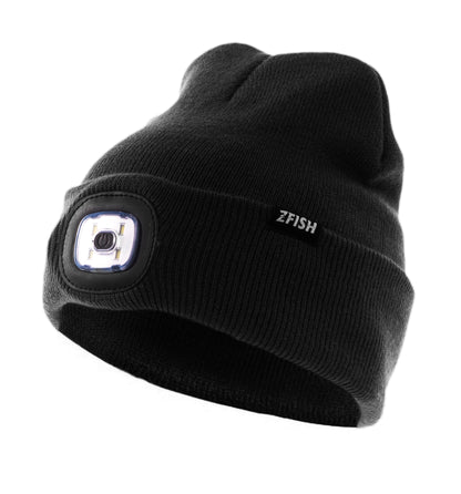 ZFISH Light Beanie juoda kepurė su LED šviestuvu