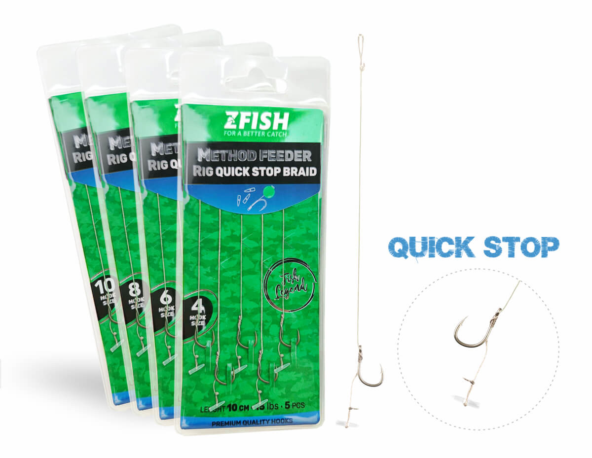 ZFISH method fiderio sistema Quick Stop Braid 5 vnt.
