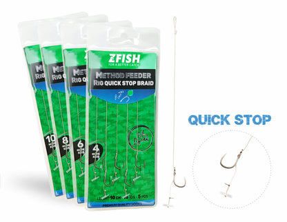ZFISH method fiderio sistema Quick Stop Braid 5 vnt.