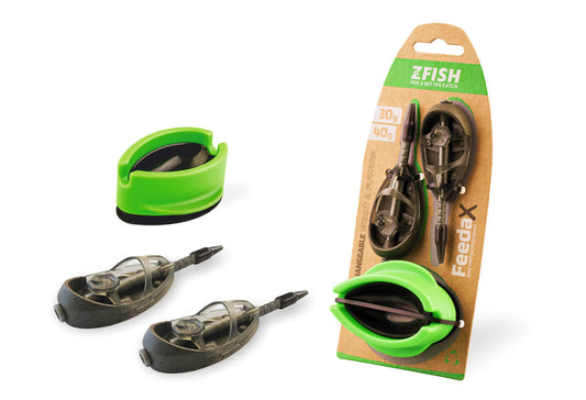 ZFISH Feeda X method fiderių rinkinys su forma