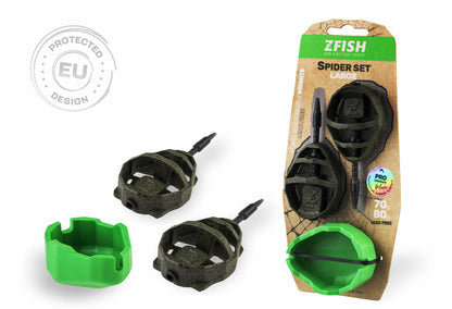 Zfish Method Feeder Spider Large rinkinys 90,100g + forma