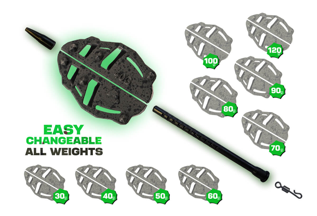 ZFISH Method Feeder Spider vidutinis rinkinys 40,50g + forma