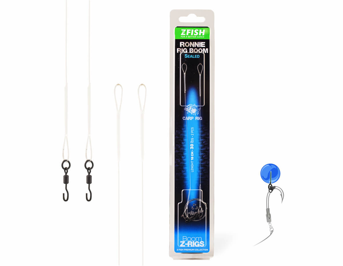 ZFISH Ronnie Rig pavadėlis su kabliuku ir BOOM
