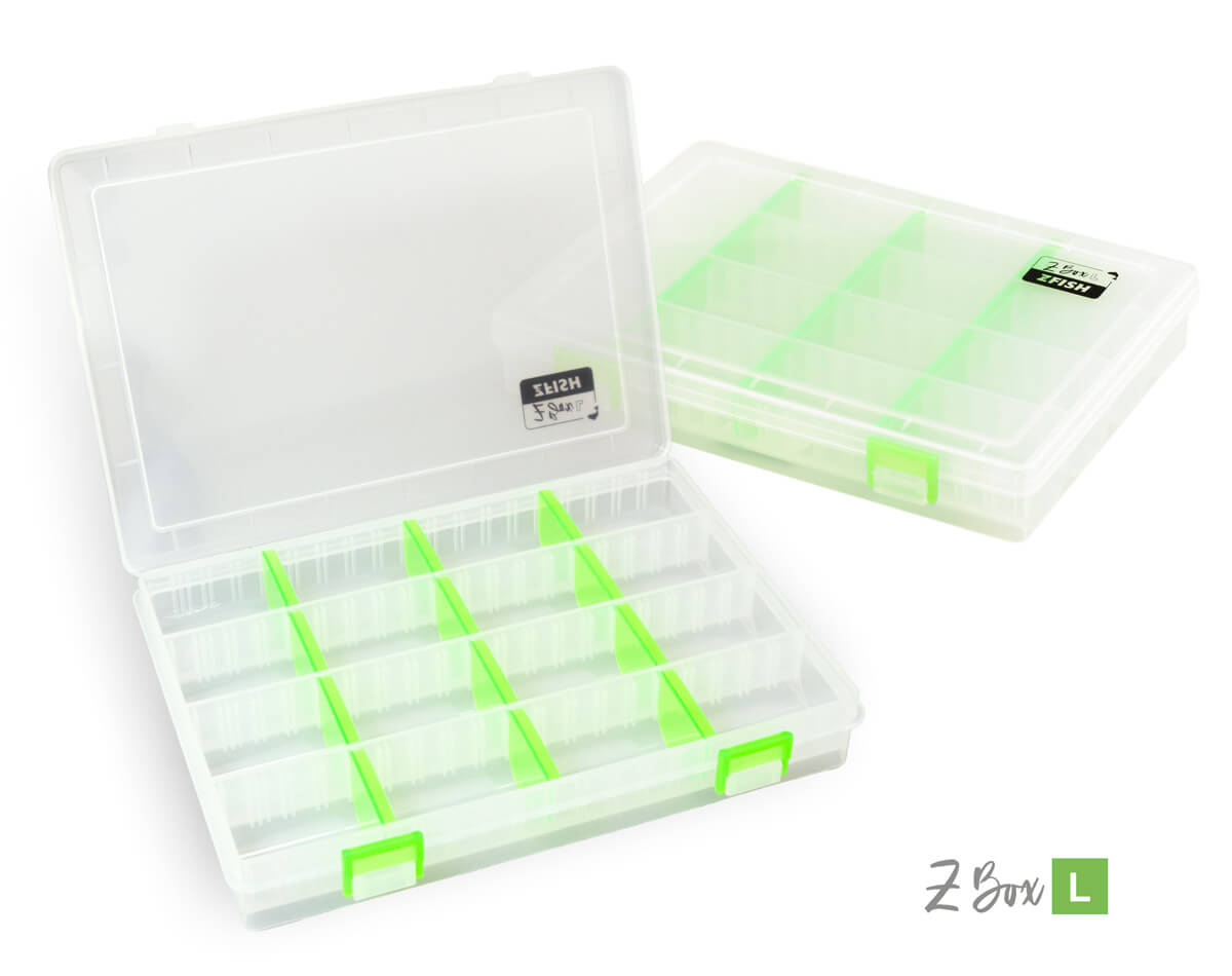 ZFISH Z-Box L įrangos dėžė, skaidri su pertvaromis