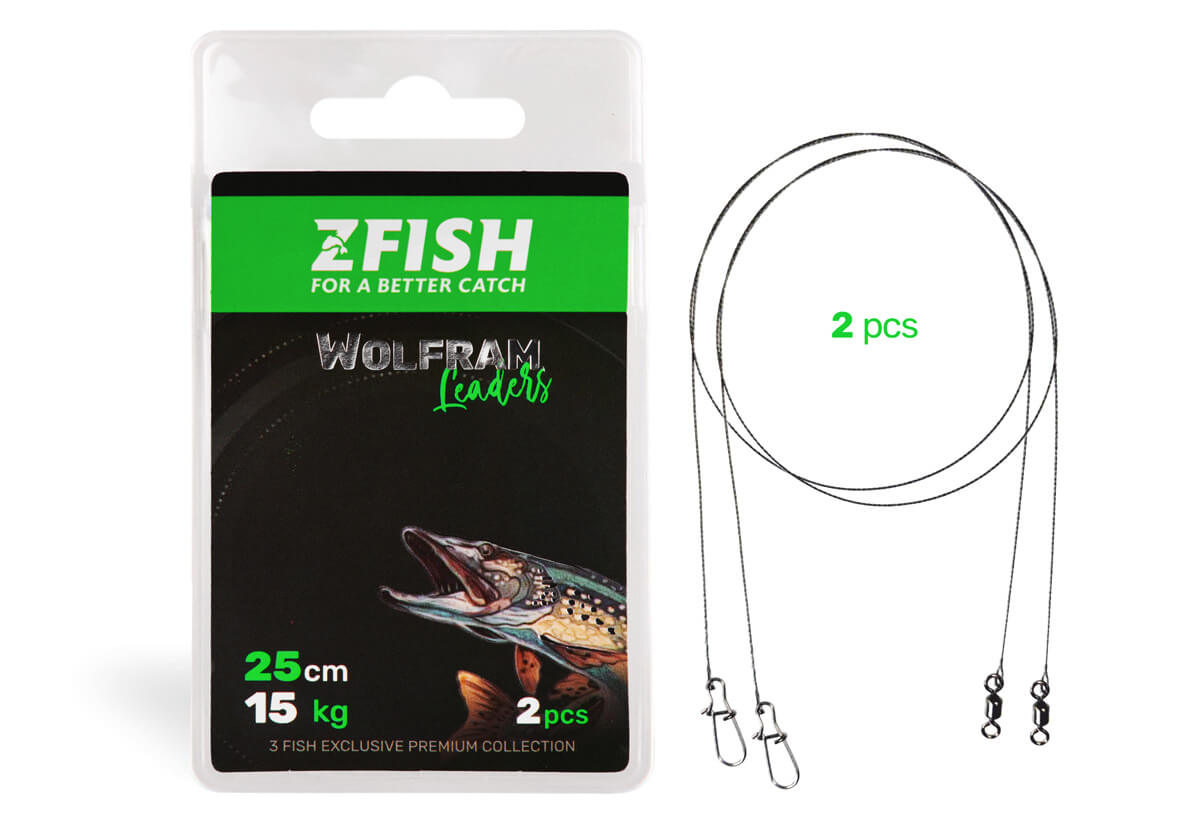 Zfish volframo pavadėliai plėšriųjų žuvų žūklei, 2 vnt
